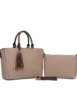 Raffaella Taupe Twin Handle Handbag