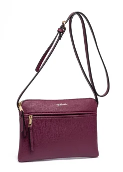 Raffaella Wine Front Pocket Cross Body Bag