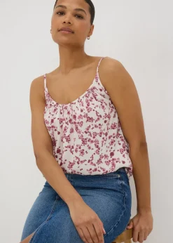 Raspberry Floral Cami Top