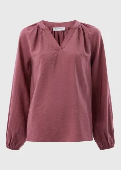 Raspberry Popover Blouse