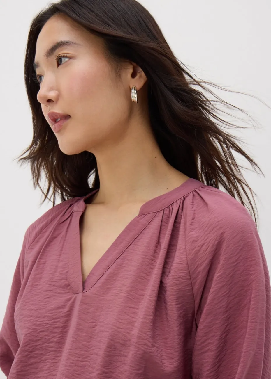 Raspberry Popover Blouse
