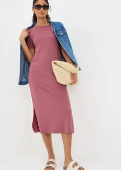 Raspberry T-Shirt Midi Dress