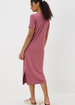Raspberry T-Shirt Midi Dress