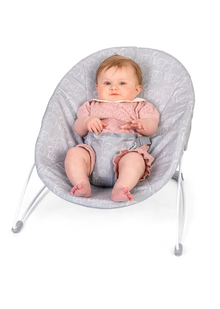 Red Kite Bambino Bouncer Grey Elephant Parade Bounce Chair (50cm x 50cm x 55cm)