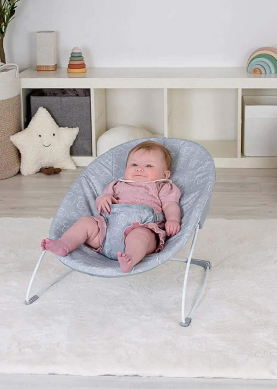 Red Kite Bambino Bouncer Grey Elephant Parade Bounce Chair (50cm x 50cm x 55cm)