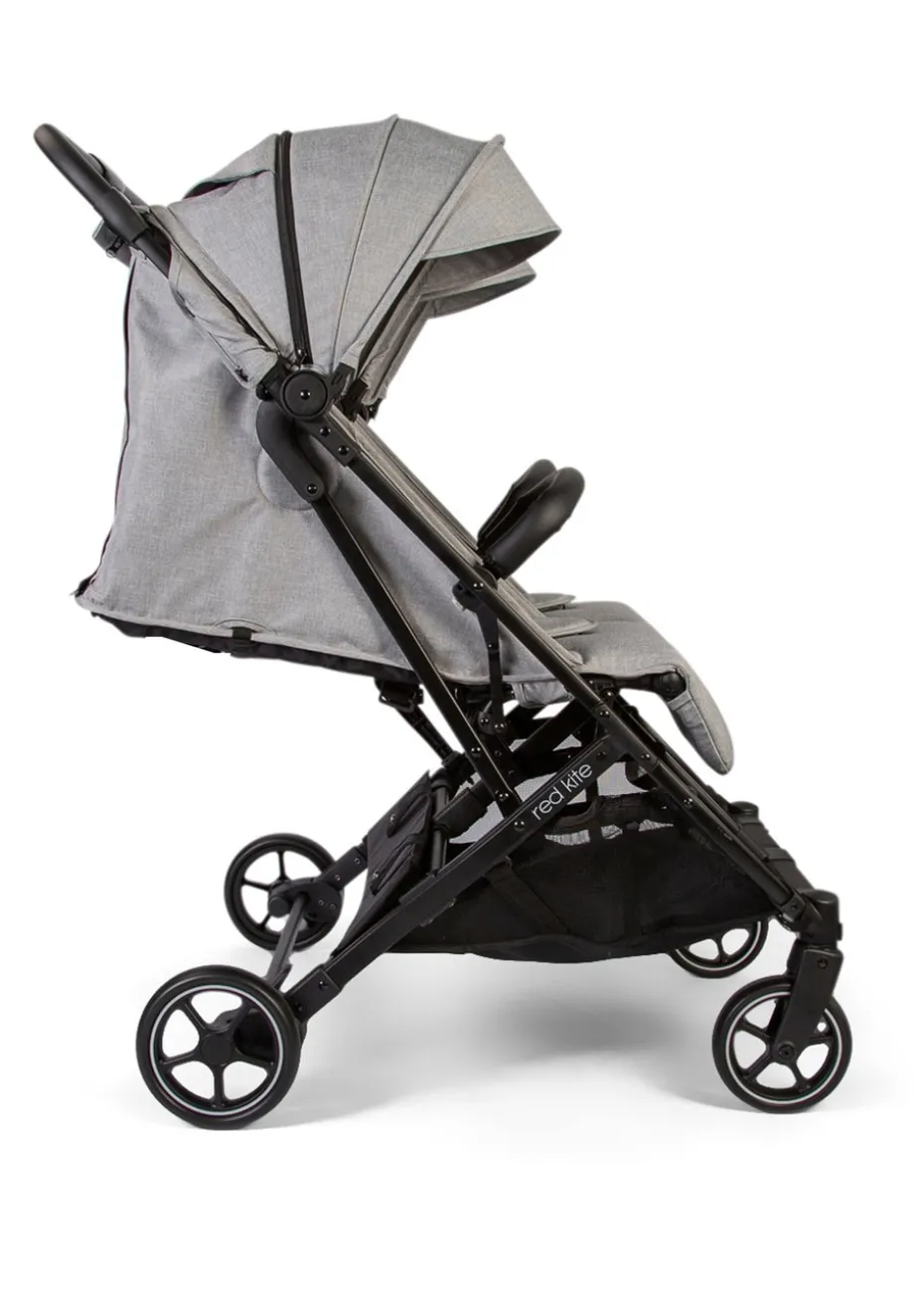 Red Kite Push Me Double Twin Stroller Stone Grey (107cm x 74cm x 88cm)