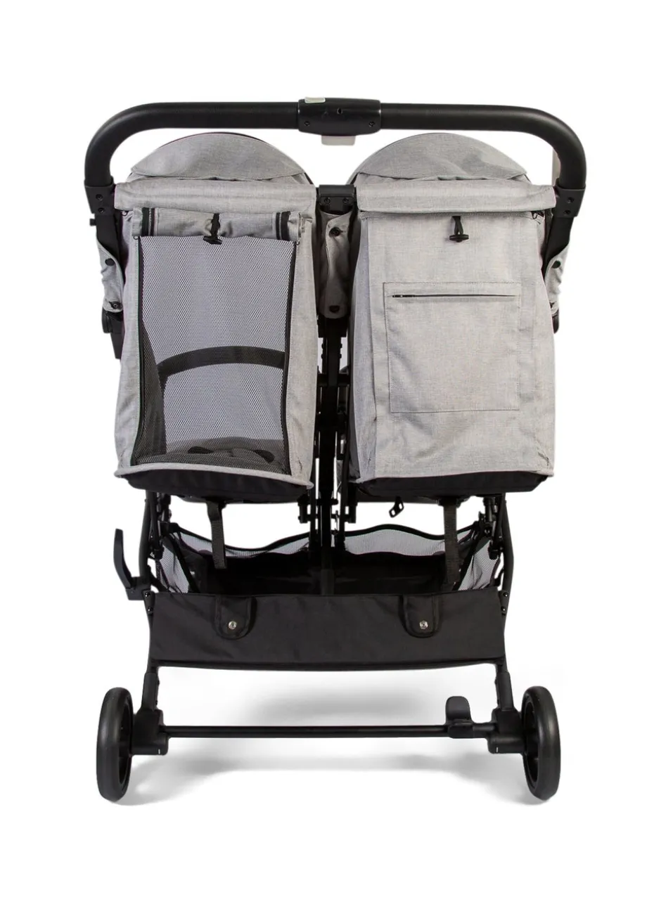 Red Kite Push Me Double Twin Stroller Stone Grey (107cm x 74cm x 88cm)