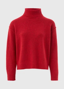 Red Roll Neck Jumper