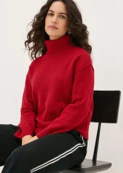 Red Roll Neck Jumper