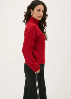 Red Roll Neck Jumper