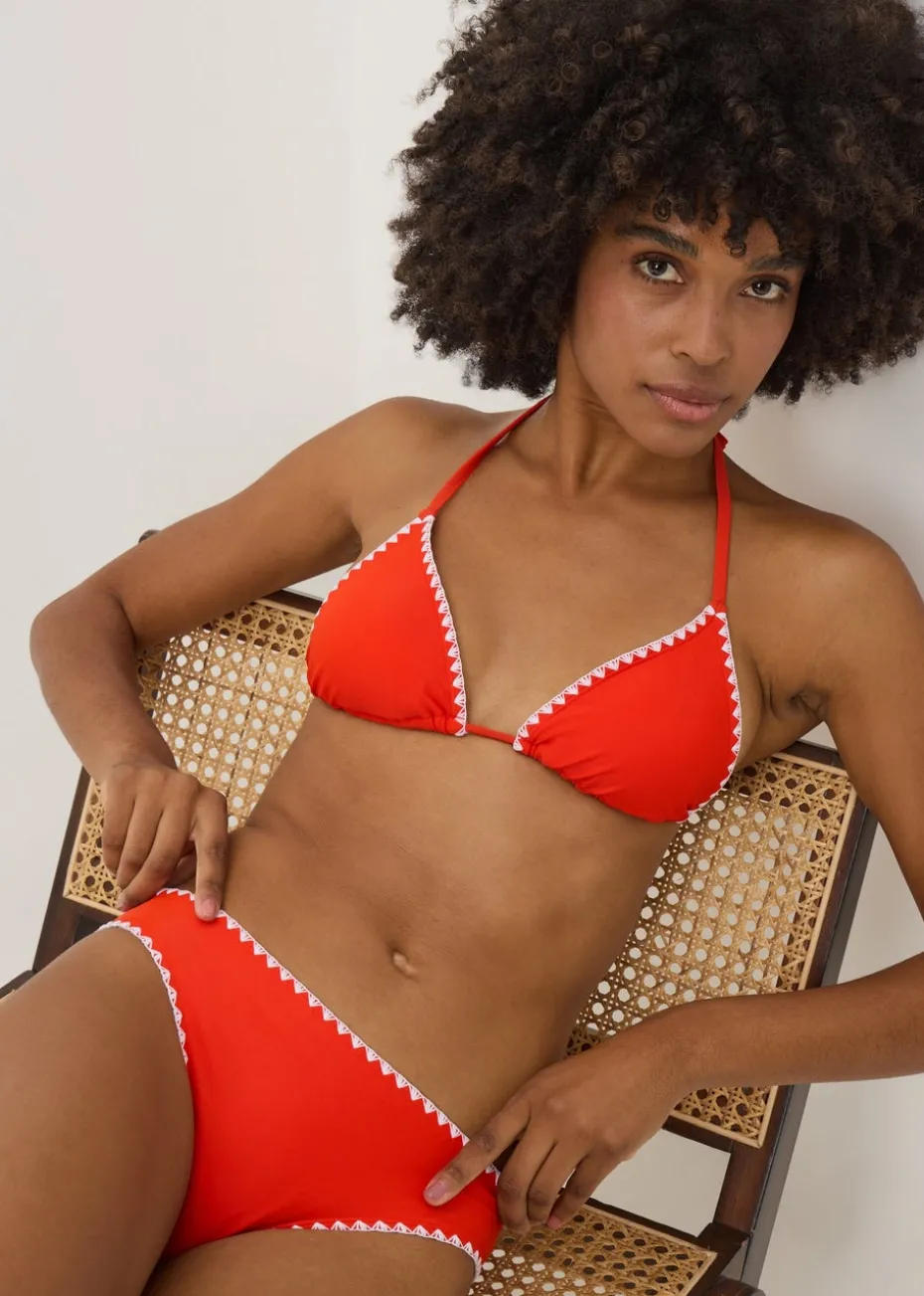 Red Stitch Mini Bikini Bottoms