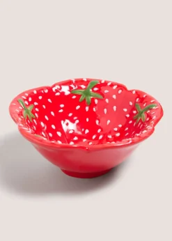 Red Strawberry Ceramic Bowl