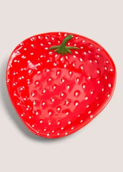 Red Strawberry Ceramic Large Dish