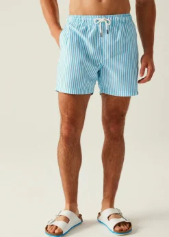 Regatta Aquarius Blue Stripe Loras Swim Shorts