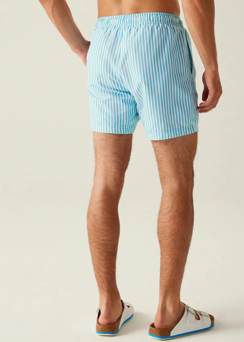 Regatta Aquarius Blue Stripe Loras Swim Shorts