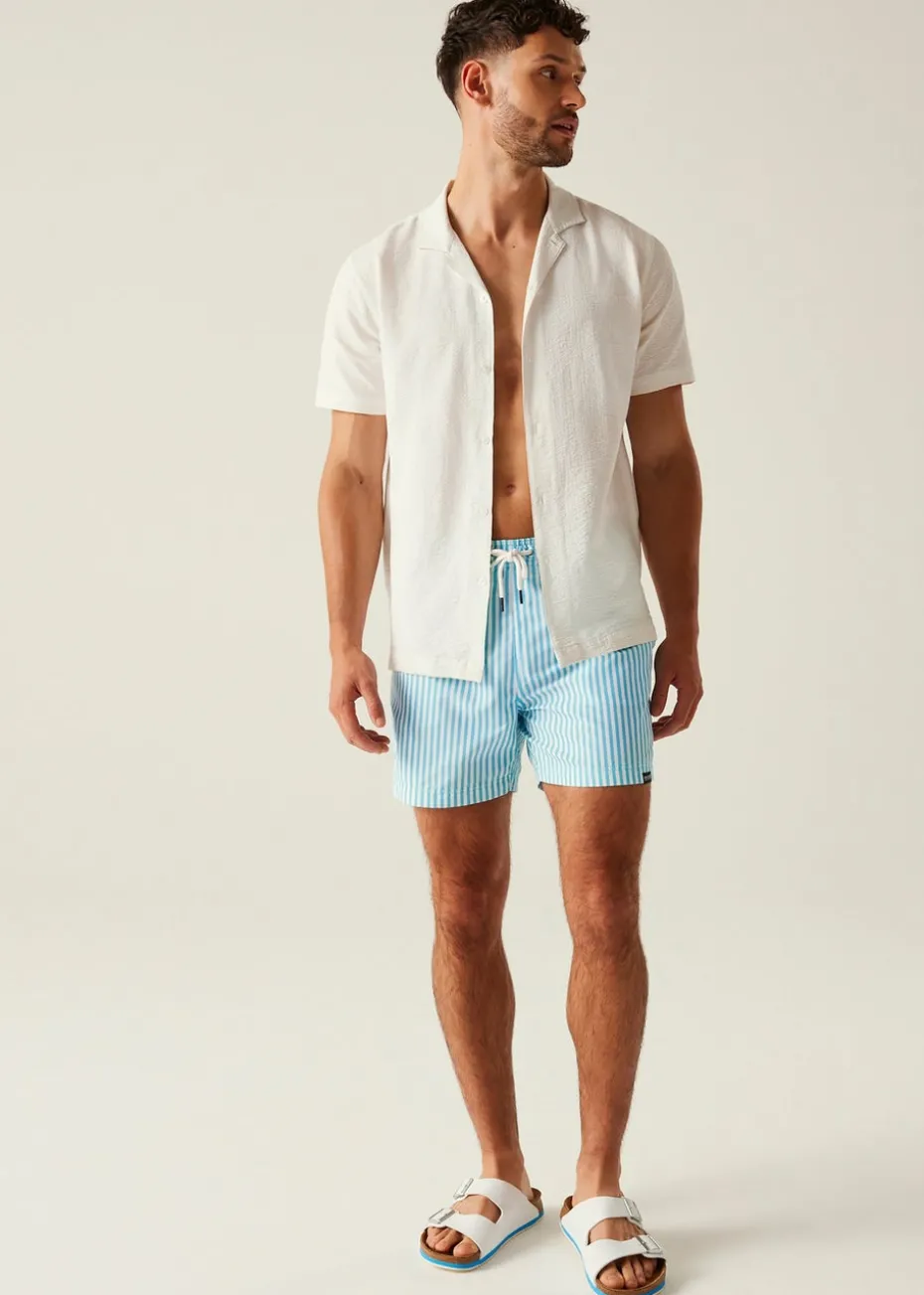 Regatta Aquarius Blue Stripe Loras Swim Shorts