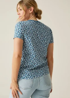 Regatta Blue Floral Jasmine Flower Orla Tee