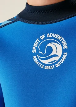 Regatta Blue Navy Camo Kids' Junior Lightweight Wetsuit