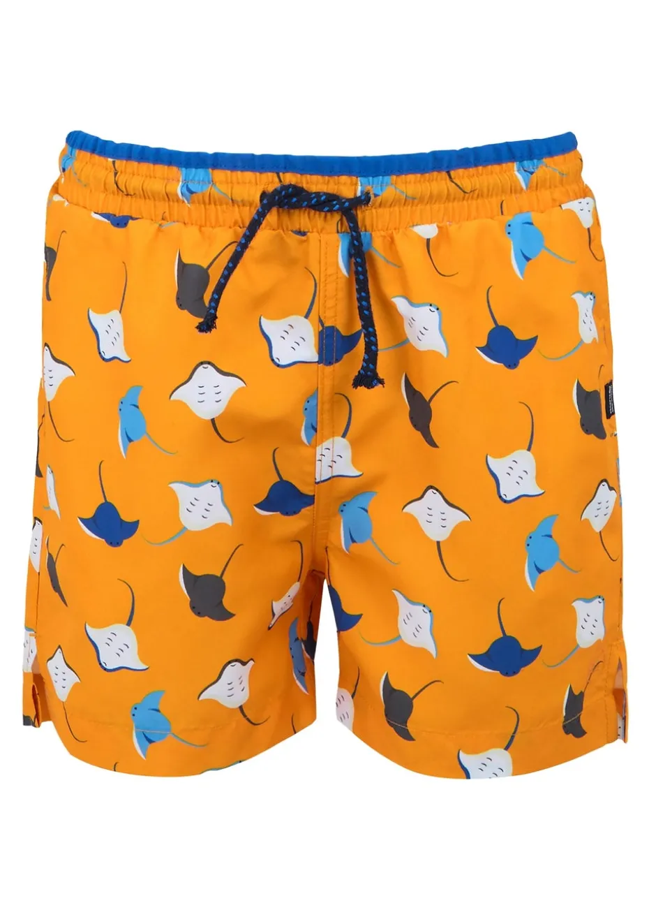 Regatta Bright Marigold Stingray Kids Skander III Swim Shorts (3- 16 Yrs)