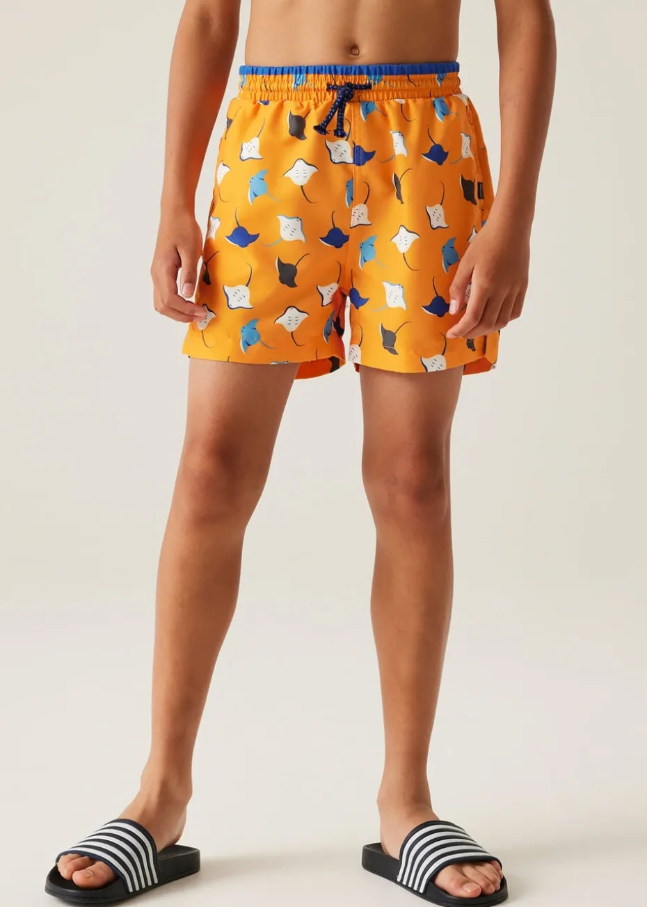 Regatta Bright Marigold Stingray Kids Skander III Swim Shorts (3- 16 Yrs)