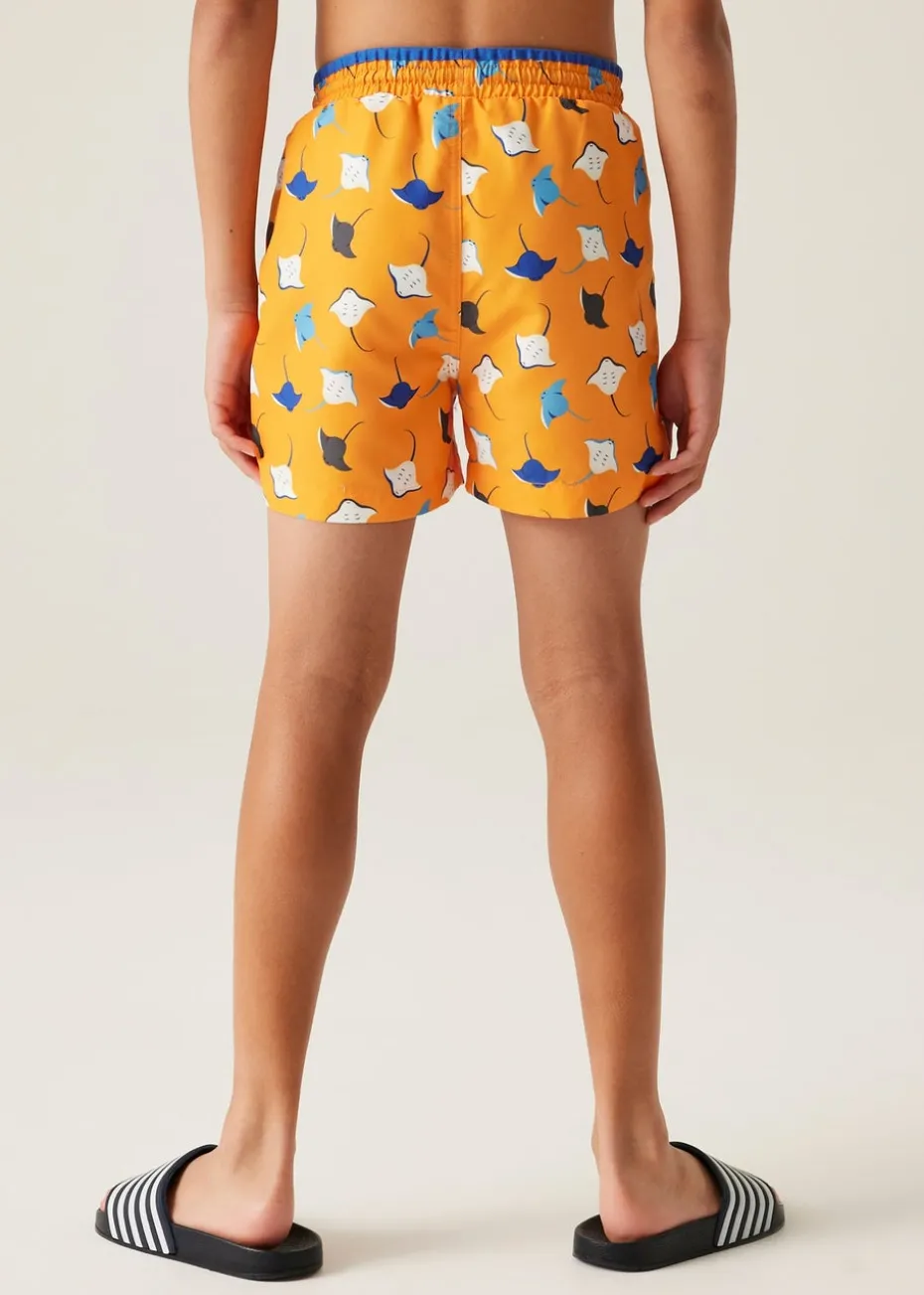 Regatta Bright Marigold Stingray Kids Skander III Swim Shorts (3- 16 Yrs)