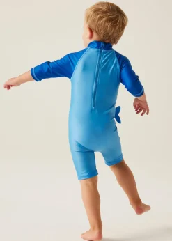 Regatta Bubble The Shark Hawaiian Blue Kids Animal Quick Dry Swimsuit (6 months- 6 yrs)