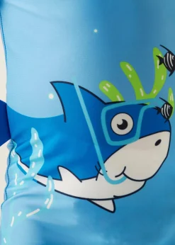 Regatta Bubble The Shark Hawaiian Blue Kids Animal Quick Dry Swimsuit (6 months- 6 yrs)
