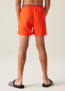 Regatta Burnt Orange Tango Kids' Skander III Swim Shorts (3- 16 Yrs)