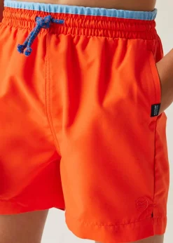 Regatta Burnt Orange Tango Kids' Skander III Swim Shorts (3- 16 Yrs)