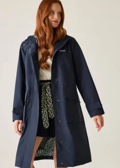 Regatta Navy Jasmine Flower Orla Kiely II Waterproof Breathable Isotex Mac Jacket