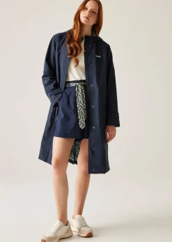 Regatta Navy Jasmine Flower Orla Kiely II Waterproof Breathable Isotex Mac Jacket