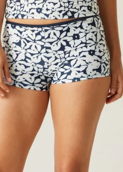 Regatta Navy Large Floral Aceana Bikini Shorts