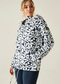 Regatta Navy Large Floral Bayletta II Waterproof Breathable Isotex Jacket