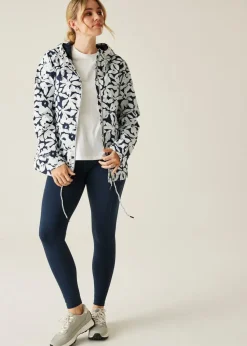 Regatta Navy Large Floral Bayletta II Waterproof Breathable Isotex Jacket