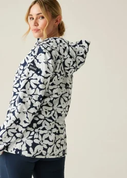 Regatta Navy Large Floral Bayletta II Waterproof Breathable Isotex Jacket