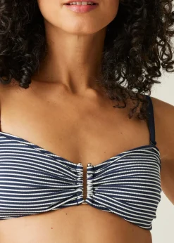 Regatta Navy Seeksucker Stripe Aceana III Bikini Top