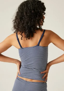 Regatta Navy Seeksucker Stripe Aceana III Tankini Top