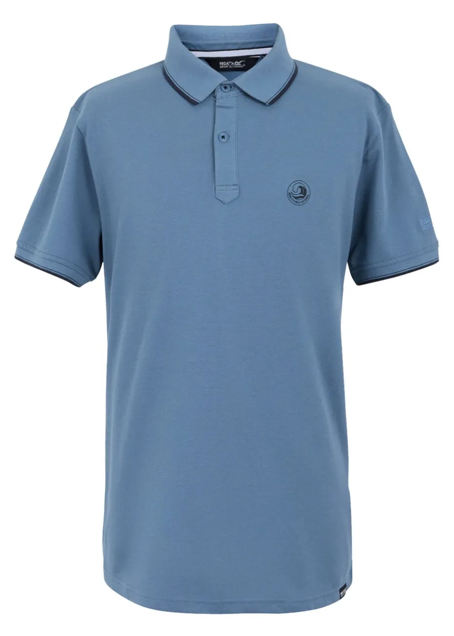 Regatta Pastel Blue Tipping Tadeo II Polo Shirt