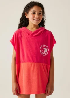 Regatta Pop Peach Bloom Kids Towel II Robe (3- 13 Yrs)