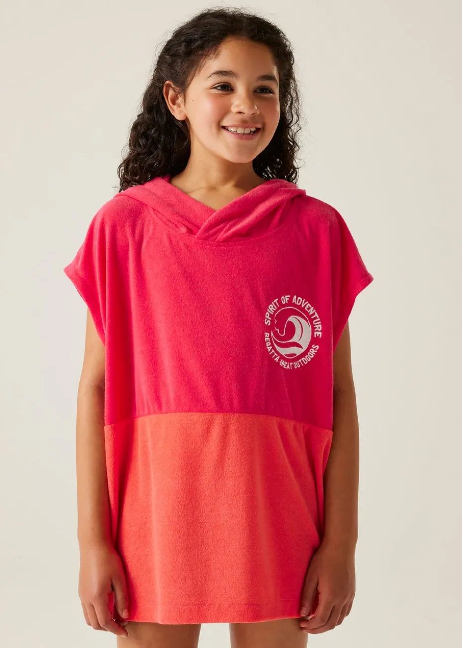 Regatta Pop Peach Bloom Kids Towel II Robe (3- 13 Yrs)