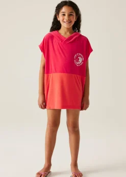Regatta Pop Peach Bloom Kids Towel II Robe (3- 13 Yrs)