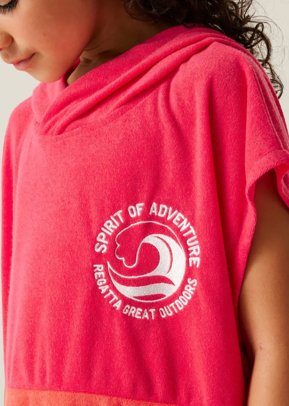 Regatta Pop Peach Bloom Kids Towel II Robe (3- 13 Yrs)