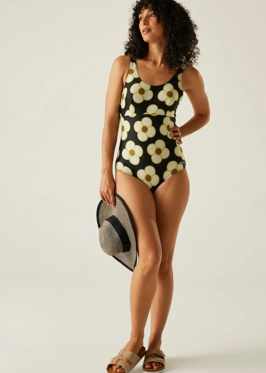 Regatta Spinning Flower Black Orla II Swim Suit
