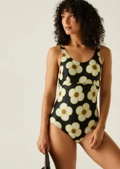 Regatta Spinning Flower Black Orla II Swim Suit