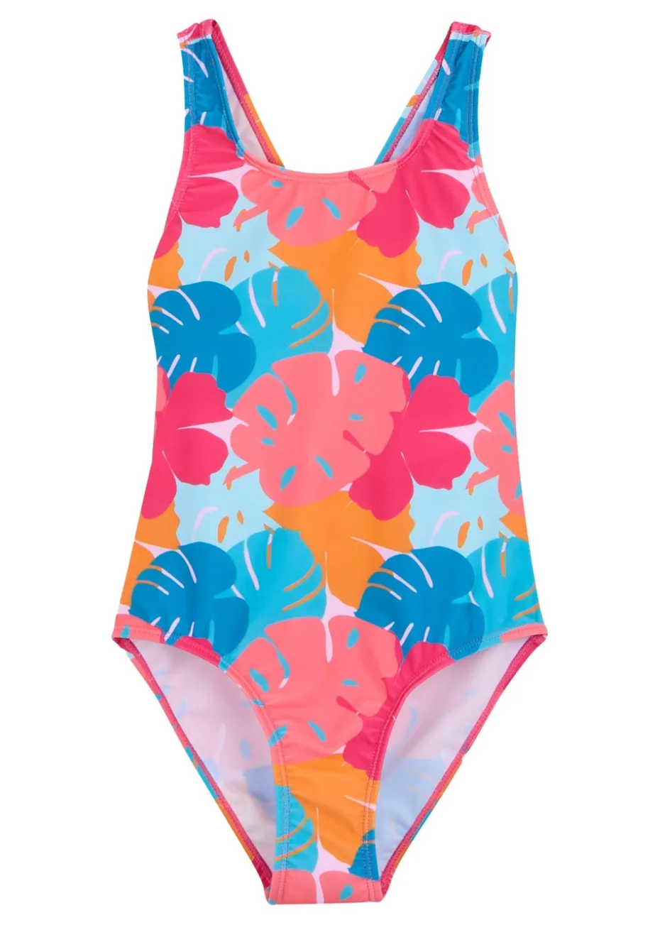 Regatta Tropical Leaf Print Kids Katrisse Swimsuit (3- 16 Yrs)