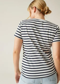Regatta White/Navy Stripe Bayletta Tee
