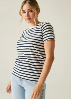Regatta White/Navy Stripe Bayletta Tee