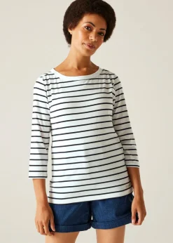 Regatta White/Navy Stripe Bayletta II Tee