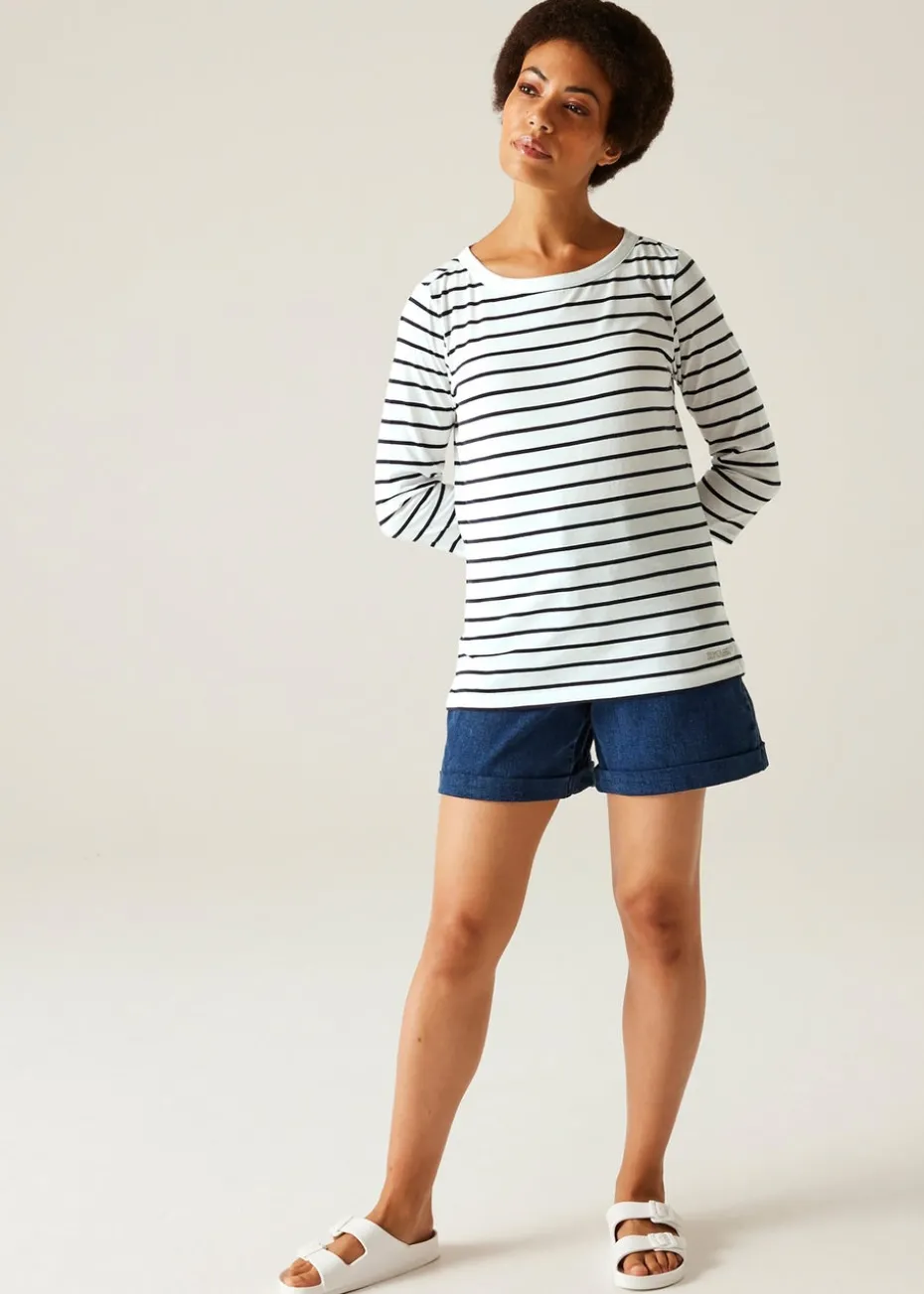 Regatta White/Navy Stripe Bayletta II Tee