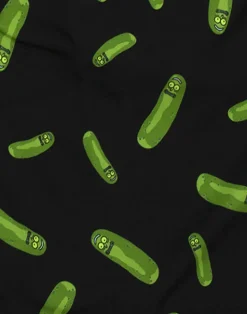 Rick & Morty Black Pickle Rick Swim Shorts